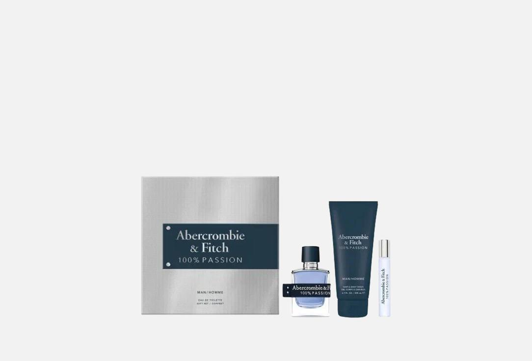 ABERCROMBIE&FITCH Eau de Toilette and Hair & Body Wash Set 100% Passion 3 pcs ABERCROMBIE&FITCH Eau de Toilette and Hair & Body Wash Set 100% Passion