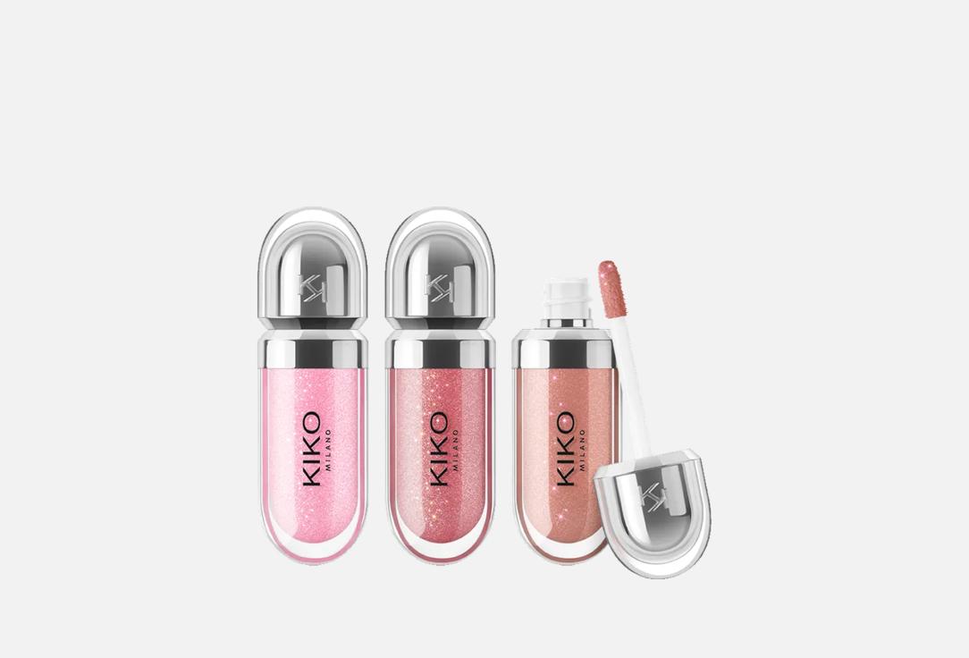 KIKO Milano Mini hydrating high-shine lip gloss set GLOSSY LIP SET MINI 3 pcs KIKO Milano Mini hydrating high-shine lip gloss set GLOSSY LIP SET MINI