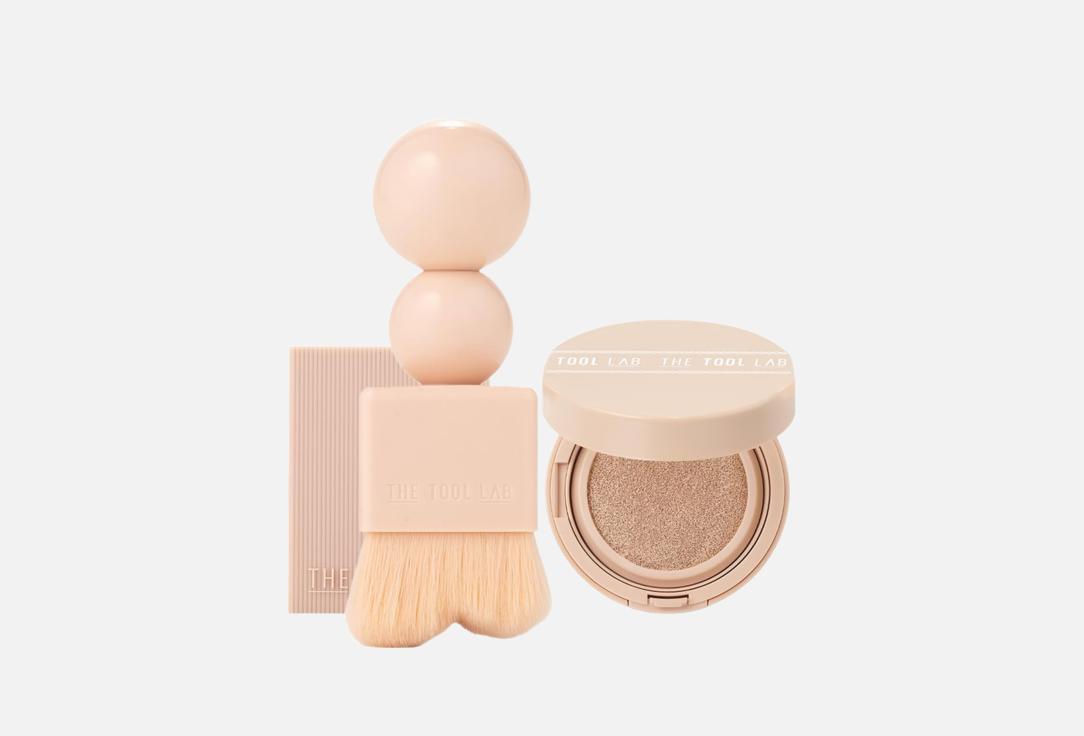The Tool Lab Cushion foundation brush set Stamp Skinfit Cushion 21, Ivory 2 pcs The Tool Lab Cushion foundation brush set Stamp Skinfit Cushion
