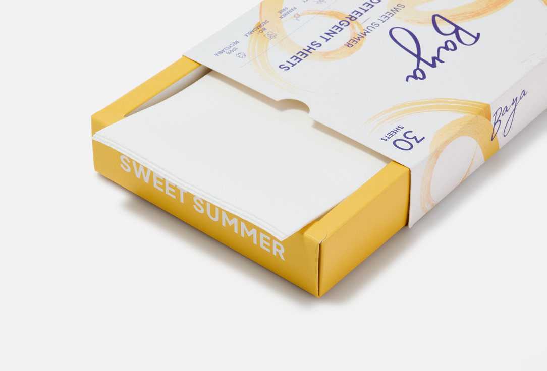 Baya laundry detergent sheets Sweet Summer 30 pcs Baya laundry detergent sheets Sweet Summer