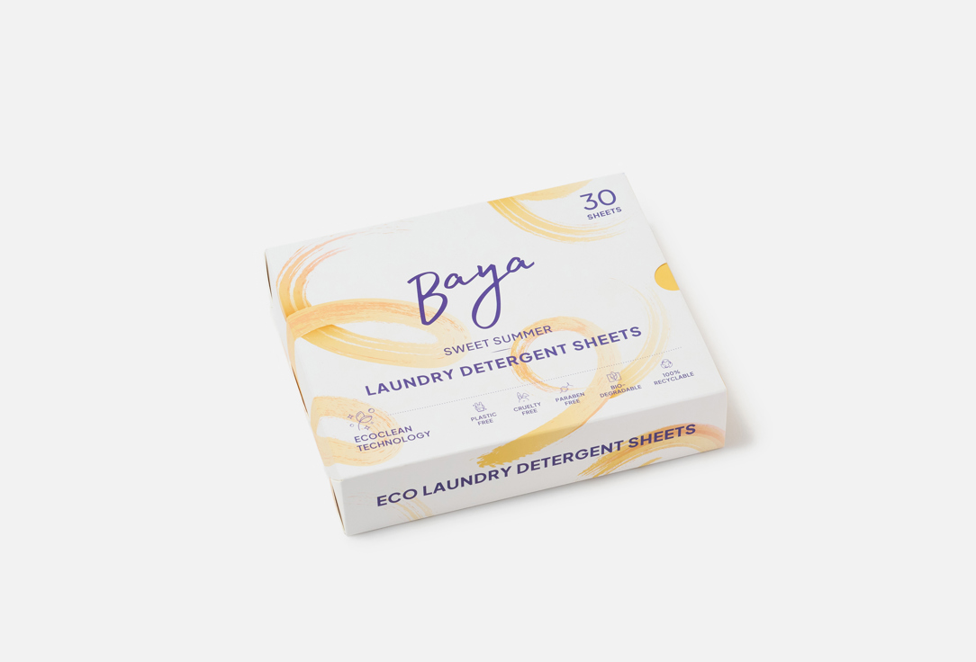 Baya laundry detergent sheets Sweet Summer 30 pcs Baya laundry detergent sheets Sweet Summer