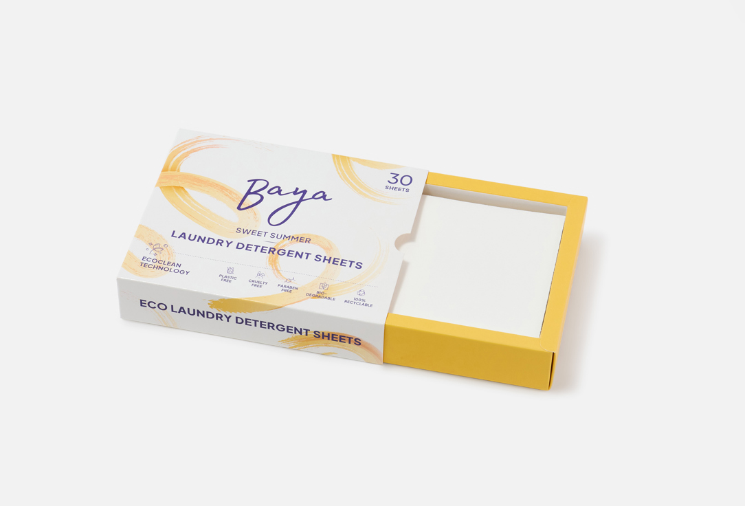 Baya laundry detergent sheets Sweet Summer 30 pcs Baya laundry detergent sheets Sweet Summer