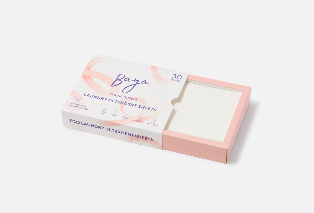 Baya laundry detergent sheets Spring Breeze 30 pcs Baya laundry detergent sheets Spring Breeze