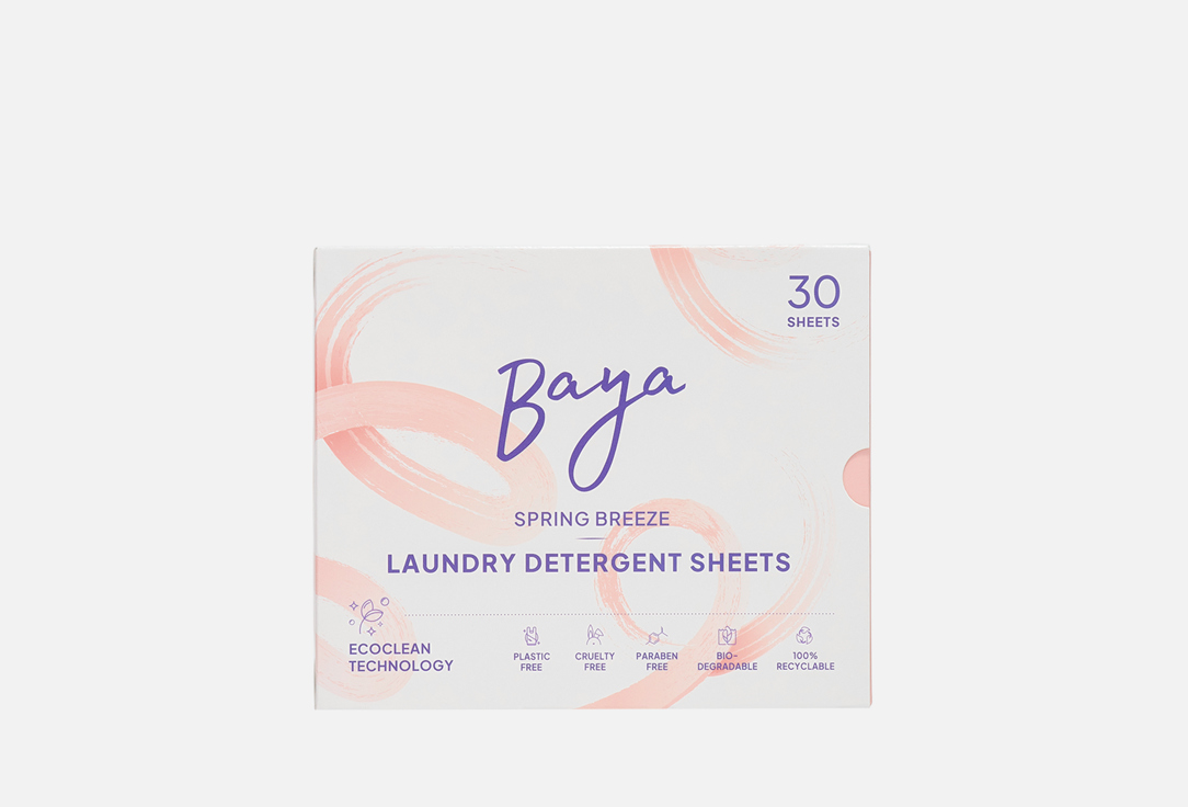Baya laundry detergent sheets Spring Breeze 30 pcs Baya laundry detergent sheets Spring Breeze