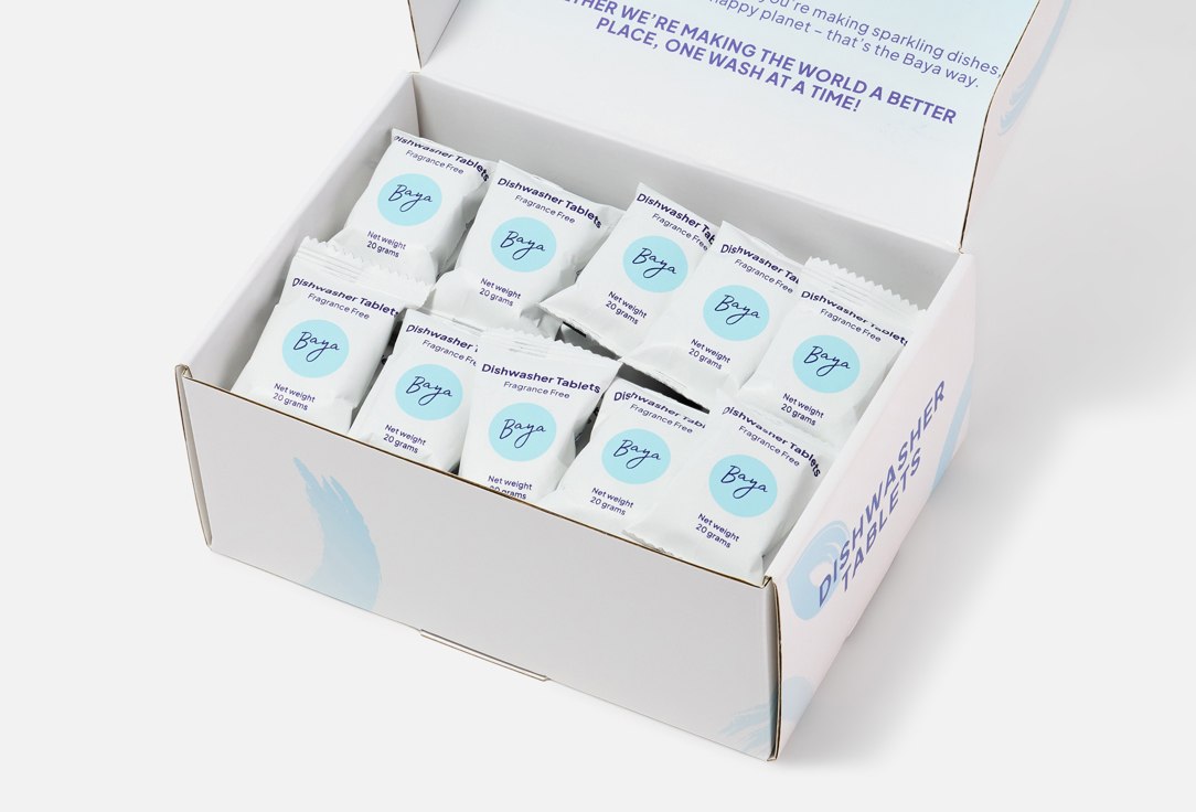 Baya dishwasher tablets Zero Fragrances & Phosphonates 50 pcs Baya dishwasher tablets Zero Fragrances & Phosphonates