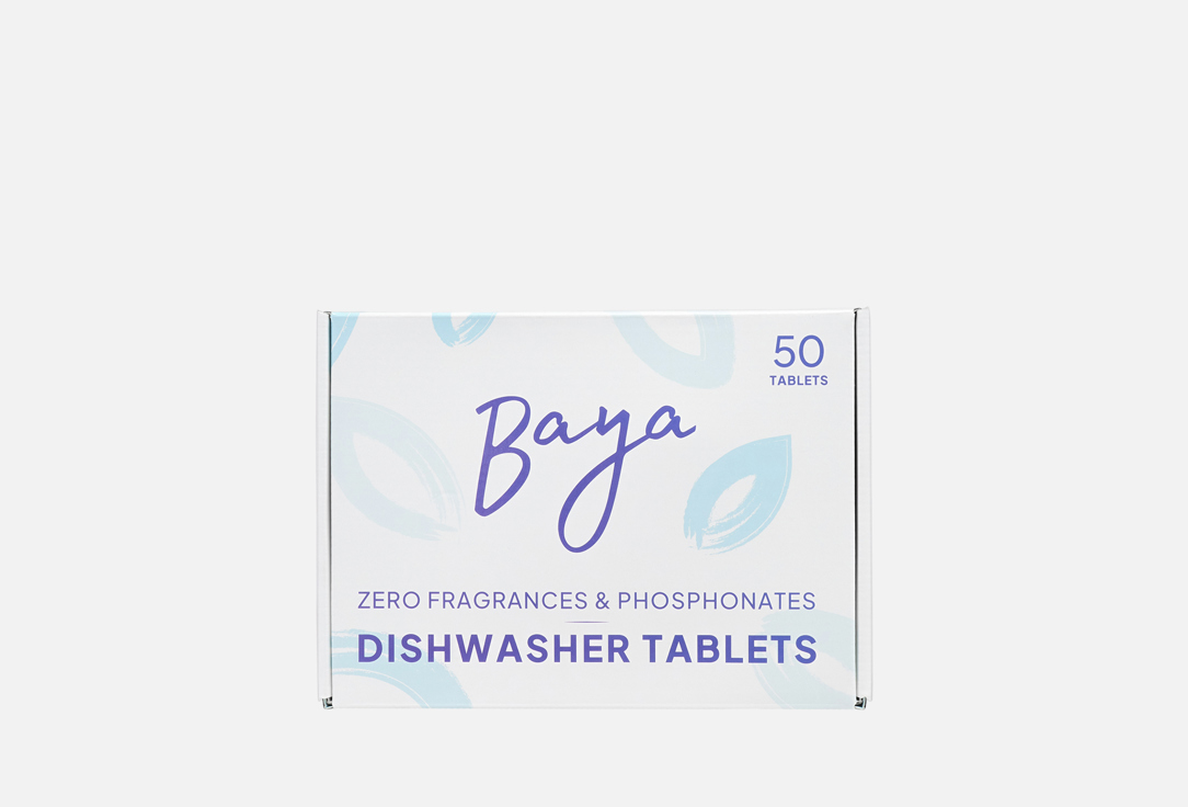 Baya dishwasher tablets Zero Fragrances & Phosphonates 50 pcs Baya dishwasher tablets Zero Fragrances & Phosphonates
