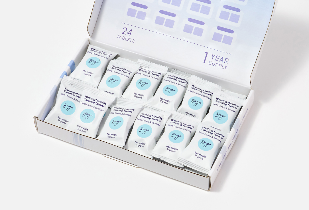 Baya Washing machine cleaning tablets Deep Cleans & Sanitizes 24 pcs Baya Washing machine cleaning tablets Deep Cleans & Sanitizes