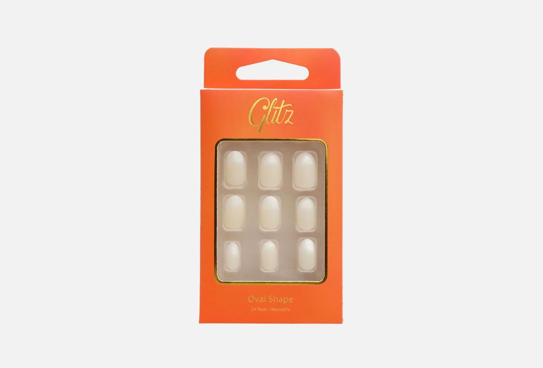 GLITZ Press-on nails Oval Nude