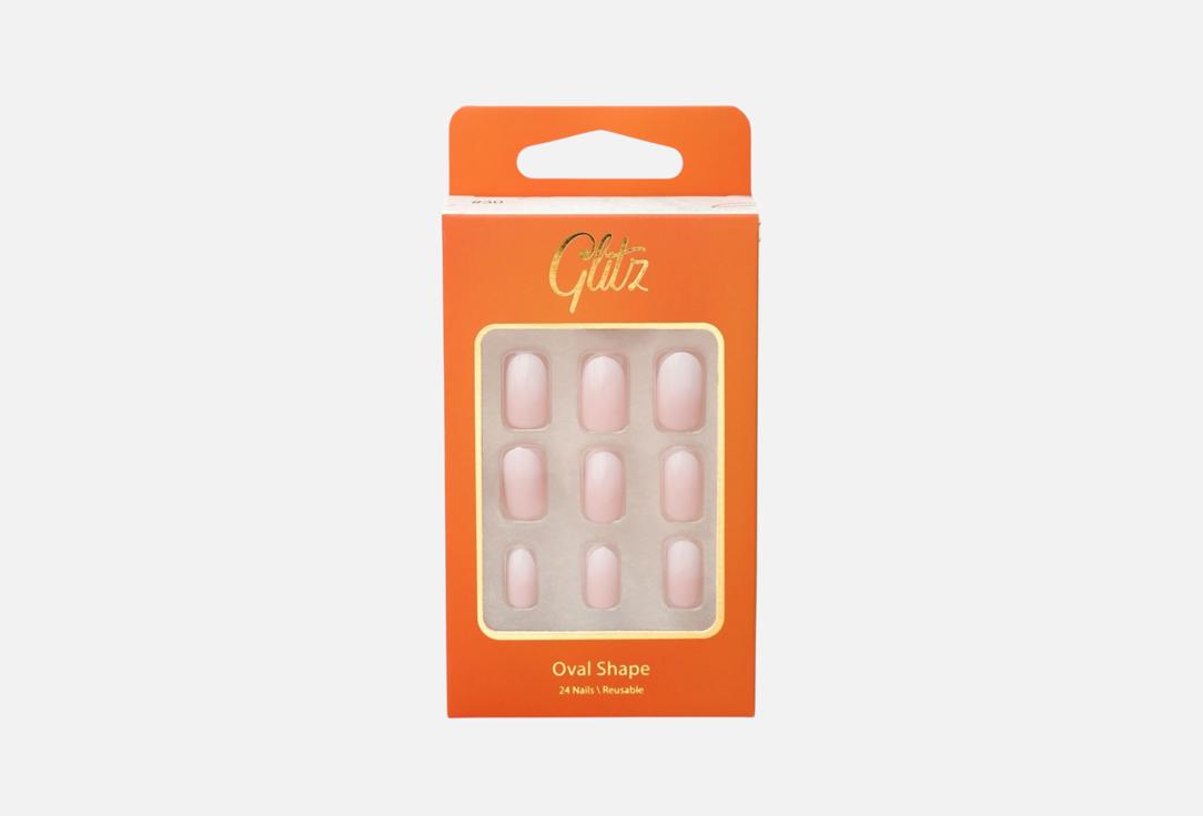 GLITZ Press-on nails Oval Pink 20 pcs GLITZ Press-on nails Oval Pink