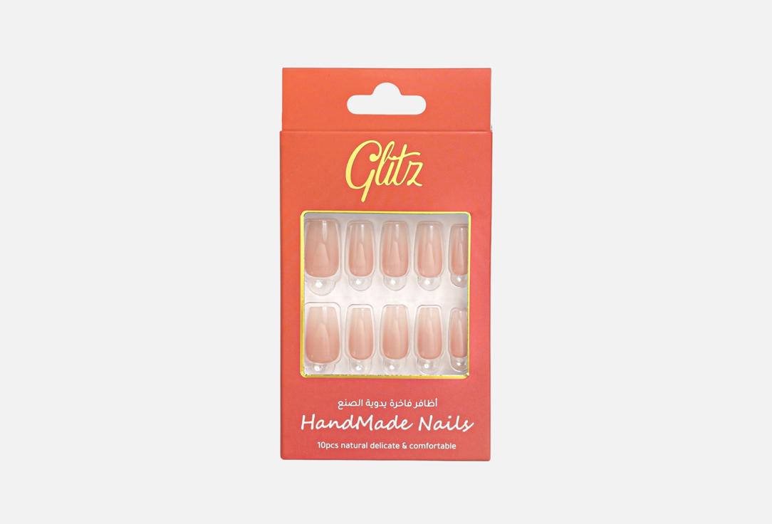 GLITZ Glue-on nails Nude pink
