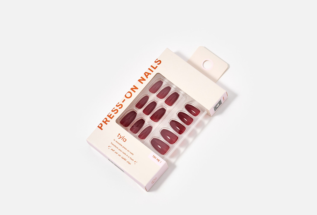 Tyla Press On Nails Coffin 09, Glacier 24 pcs Tyla Press On Nails Coffin