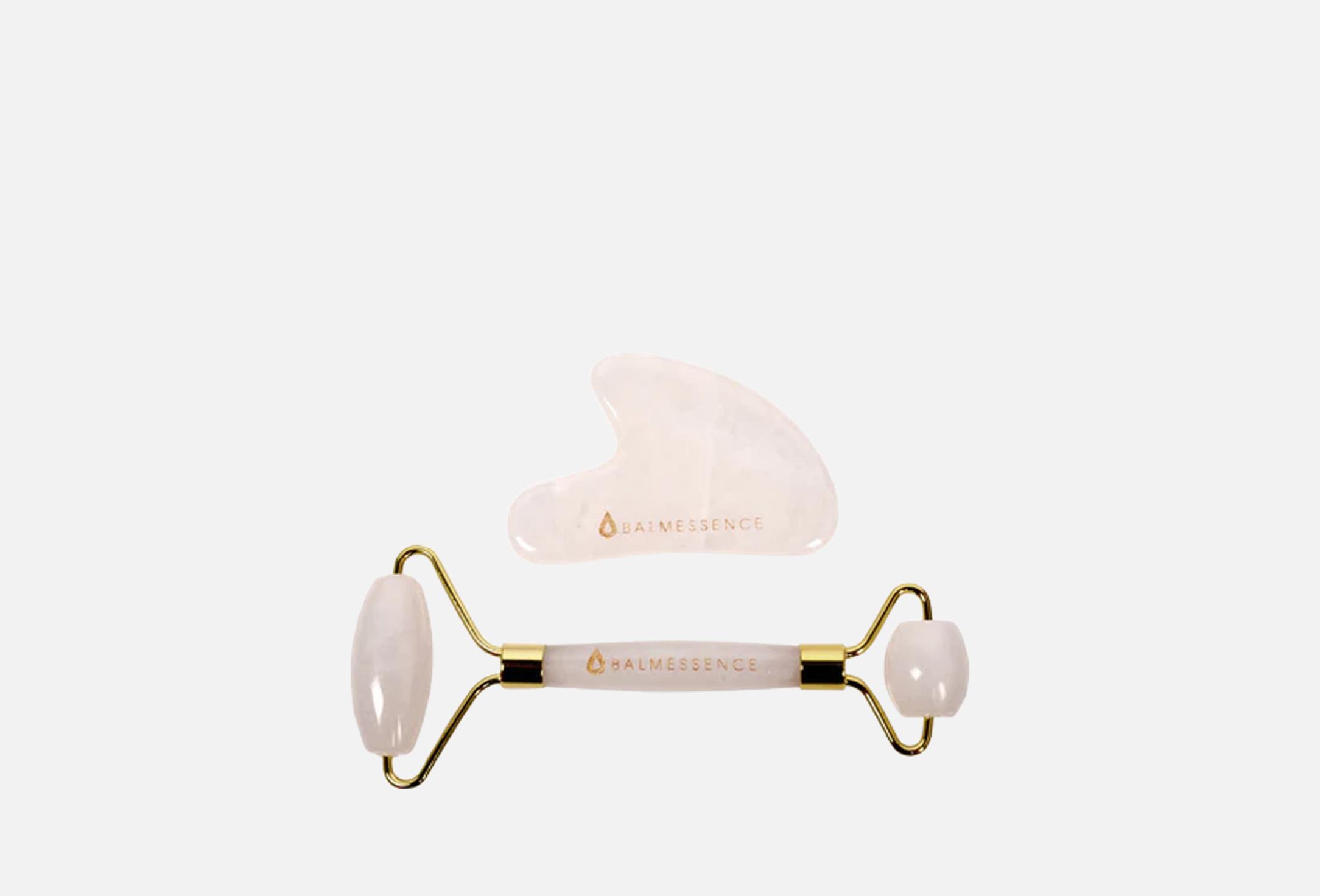 White Quartz Roller & Gua Sha  2 