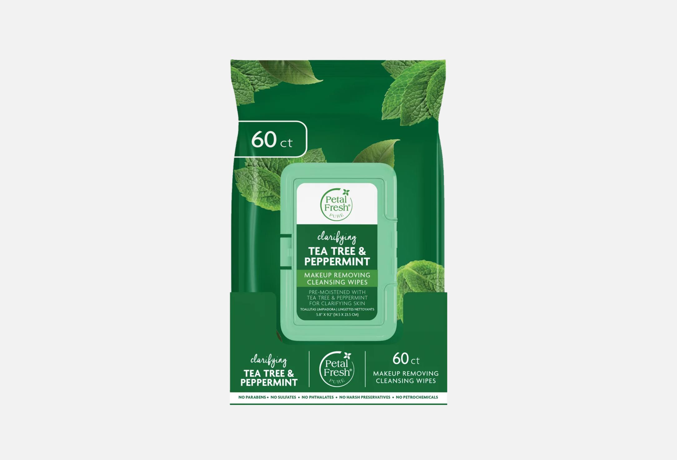 Tea Tree & Peppermint Makeup Wipes 60