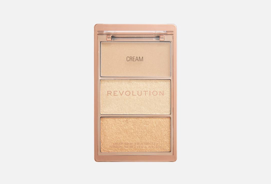 MakeUp Revolution Cream & powder highlighter palette Highlight Icon Palette