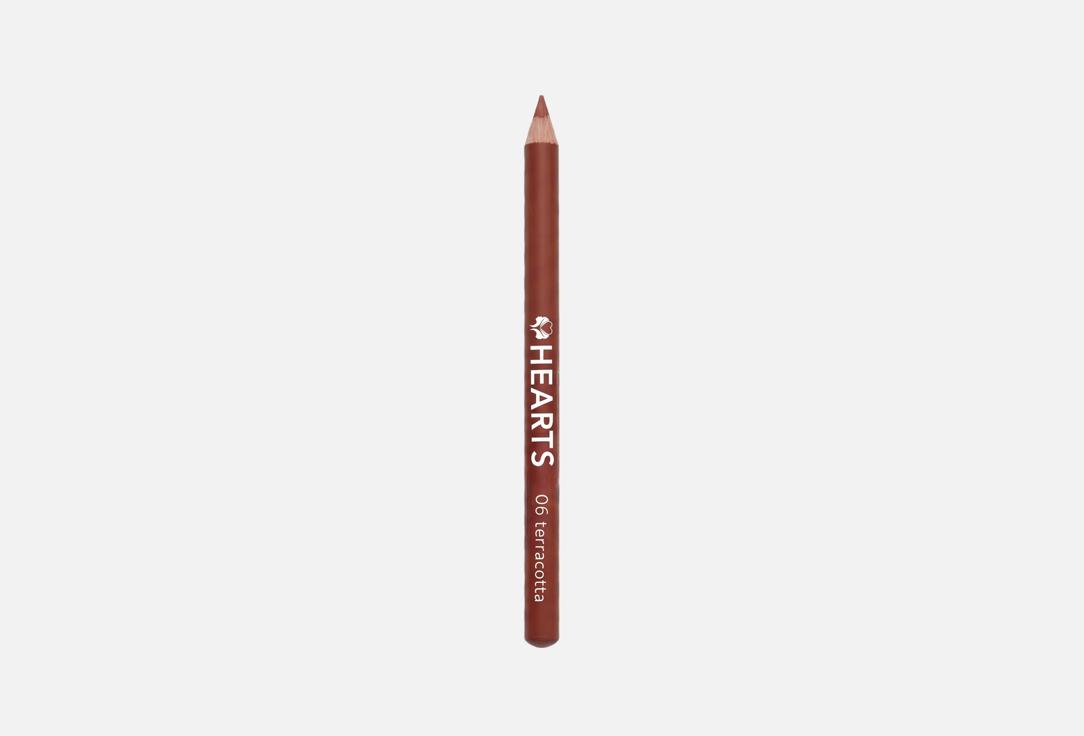 Hearts Lip Pencil Lip Liner 06, Terracotta 1 g Hearts Lip Pencil Lip Liner