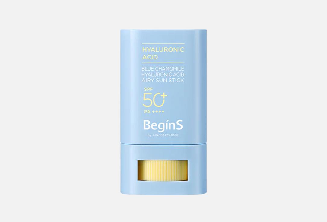 BeginS by JUNGSAEMMOOL Sunscreen stick SPF 50+ PA++++ Blue Chamomile Hyaluronic Acid Airy Sun Stick 15 g BeginS by JUNGSAEMMOOL Sunscreen stick SPF 50+ PA++++ Blue Chamomile Hyaluronic Acid Airy Sun Stick