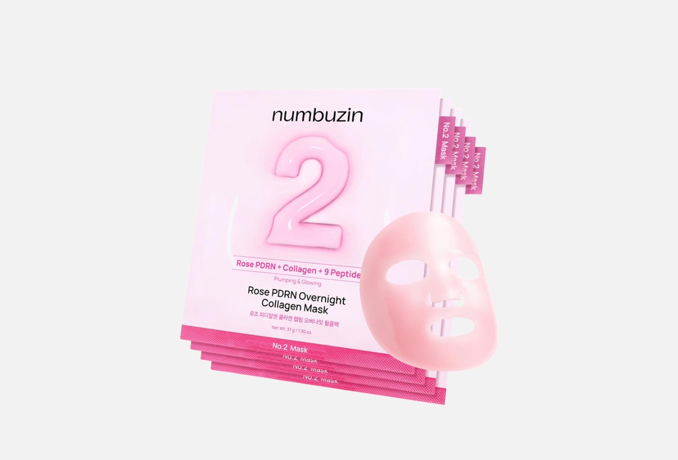 رقم 2 روز PDRN أوفرنايت كولاجن ماسك  4 