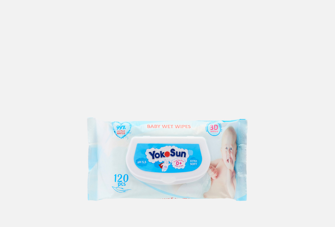 YokoSun Baby Wet Wipes Extra Soft 120 pcs YokoSun Baby Wet Wipes Extra Soft