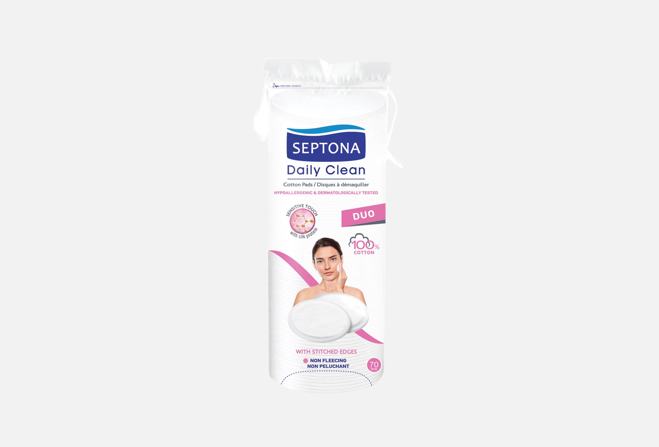 Daily Clean Cotton Pads Round Sensitive Touch Duo  130 
