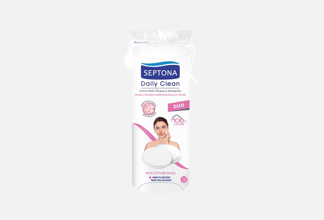 SEPTONA Round sensitive cotton pads Daily Clean Cotton Pads Round Sensitive Touch Duo
