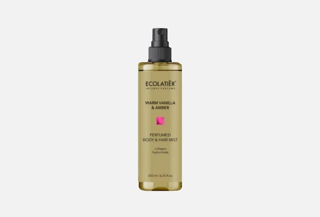 ECOLATIER Парфюмированный мист для тела и волос warm vanilla & amber