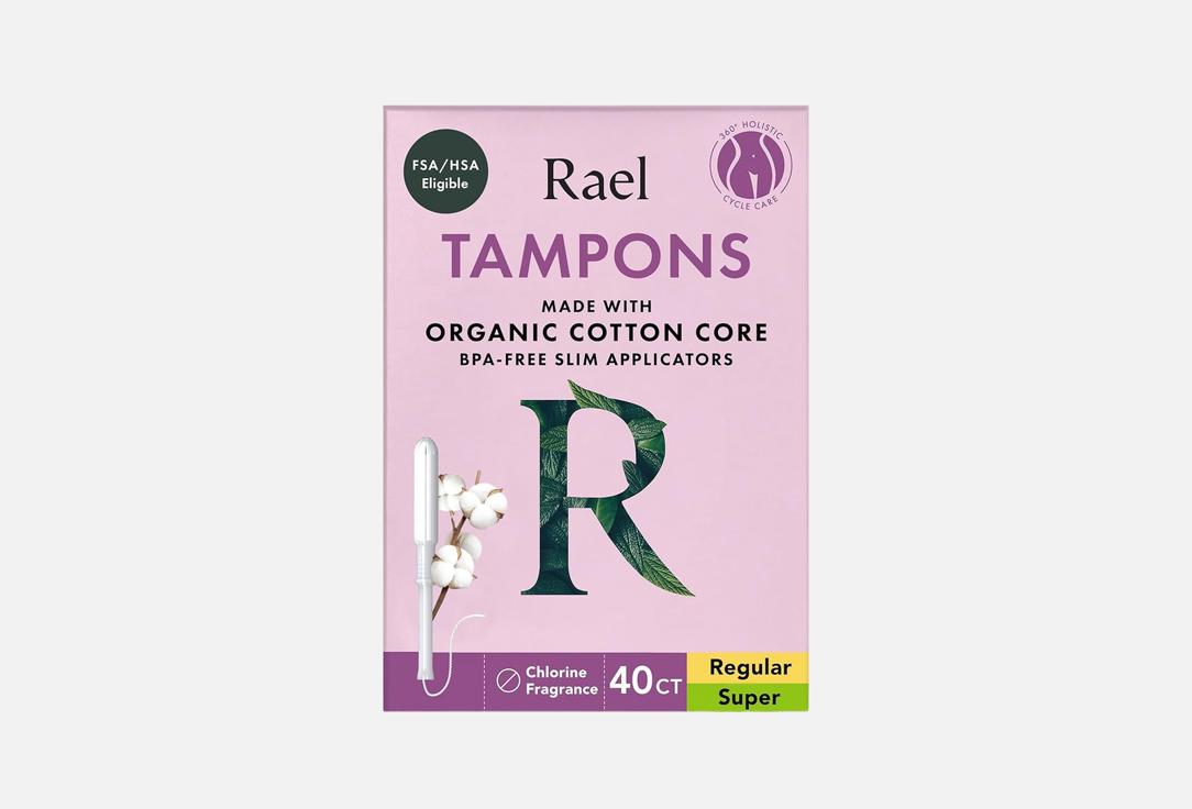 Rael Тампоны Organic Tampons Slim Applicator 40 шт Rael Тампоны Organic Tampons Slim Applicator