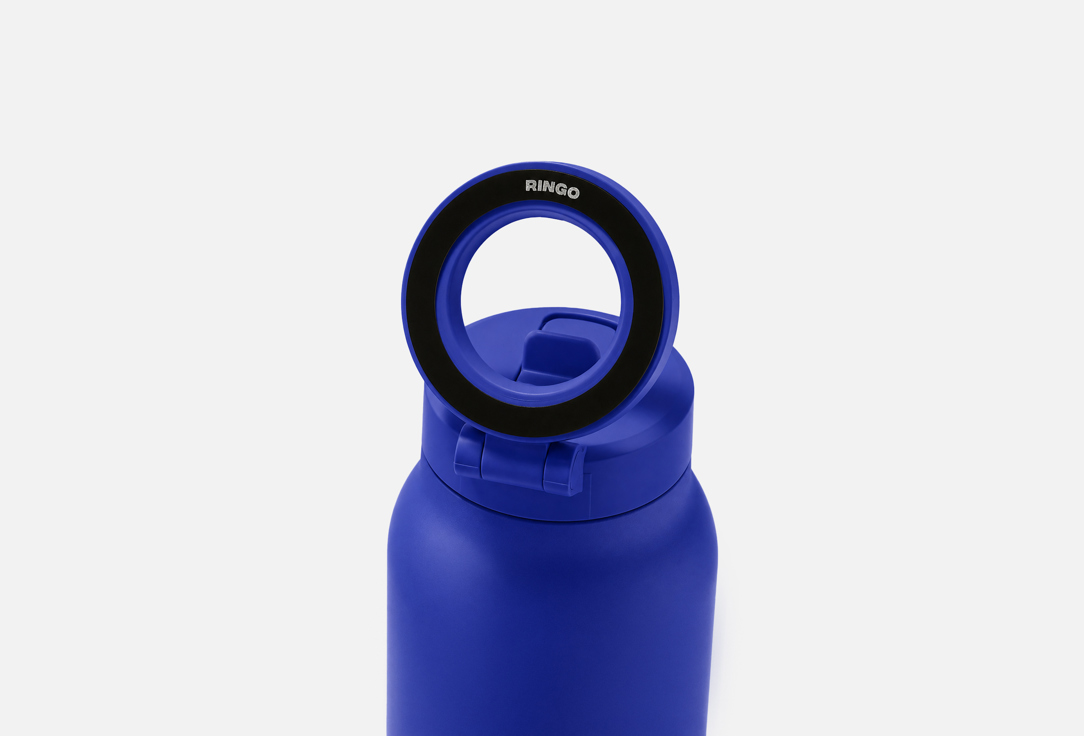 RINGO INSULATED WATER BOTTLE WITH MAGNETIC PHONE MOUNT Sip Lid Blue 1 pcs RINGO INSULATED WATER BOTTLE WITH MAGNETIC PHONE MOUNT Sip Lid