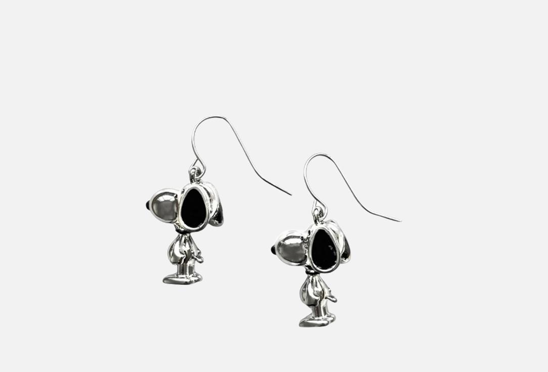 House of Disaster Earrings Peanuts Snoopy Silver/black 1 pcs House of Disaster Earrings Peanuts Snoopy