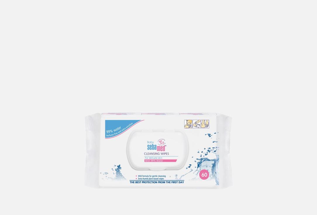 SEBAMED BABY CLEANSING WIPES WITH 99% WATER Baby Cleansing Wipes 99% Water 60 pcs SEBAMED BABY CLEANSING WIPES WITH 99% WATER Baby Cleansing Wipes 99% Water