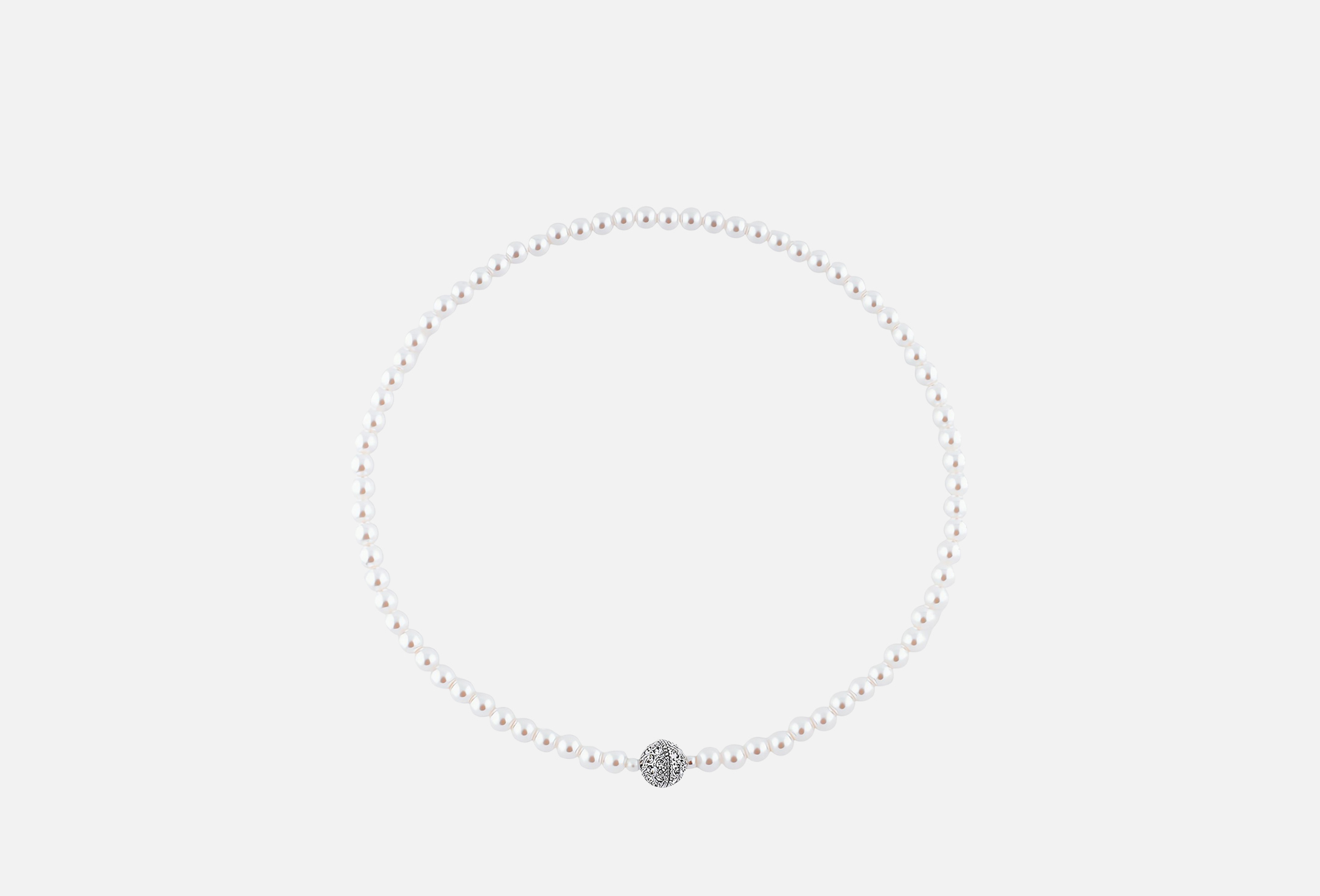 vintage faux pearl  1 White and silver