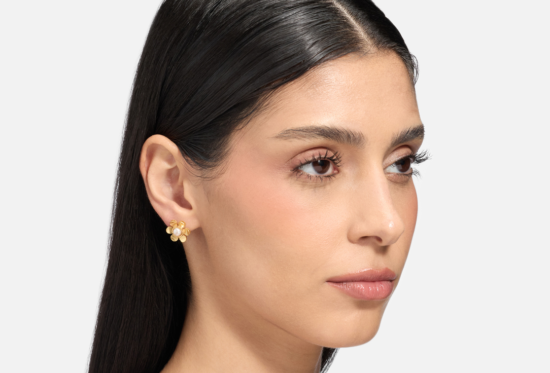 ELNALINE Серьги Daisy Pearl Studs