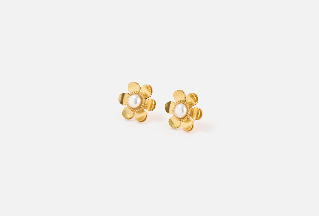 ELNALINE Earrings Daisy Pearl Studs 2 pcs ELNALINE Earrings Daisy Pearl Studs