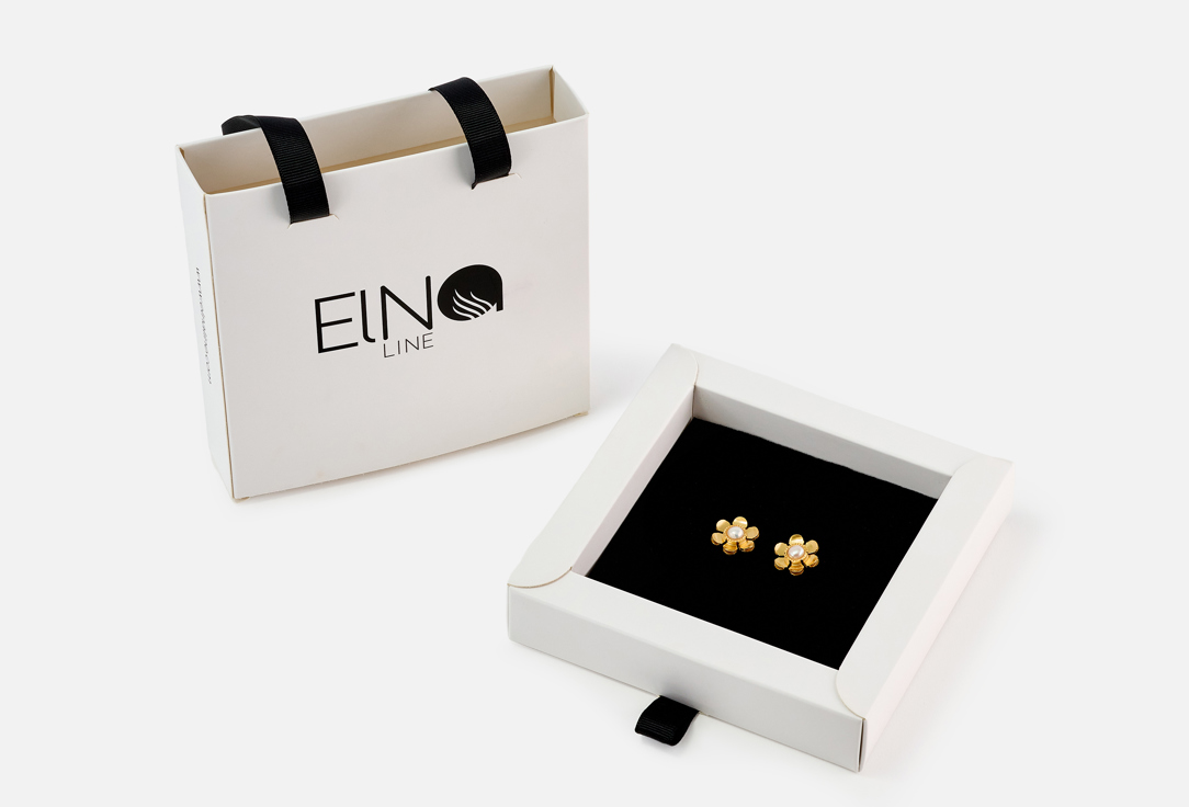 ELNALINE Earrings Daisy Pearl Studs 2 pcs ELNALINE Earrings Daisy Pearl Studs