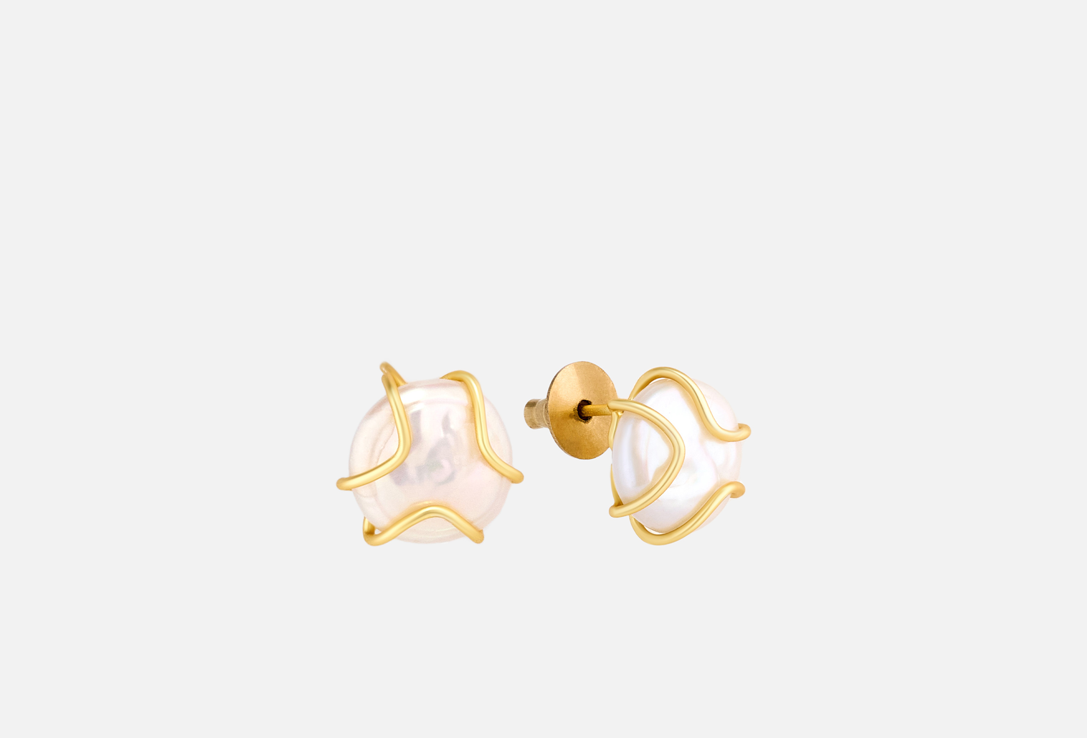 Pearl Cage Studs  2 
