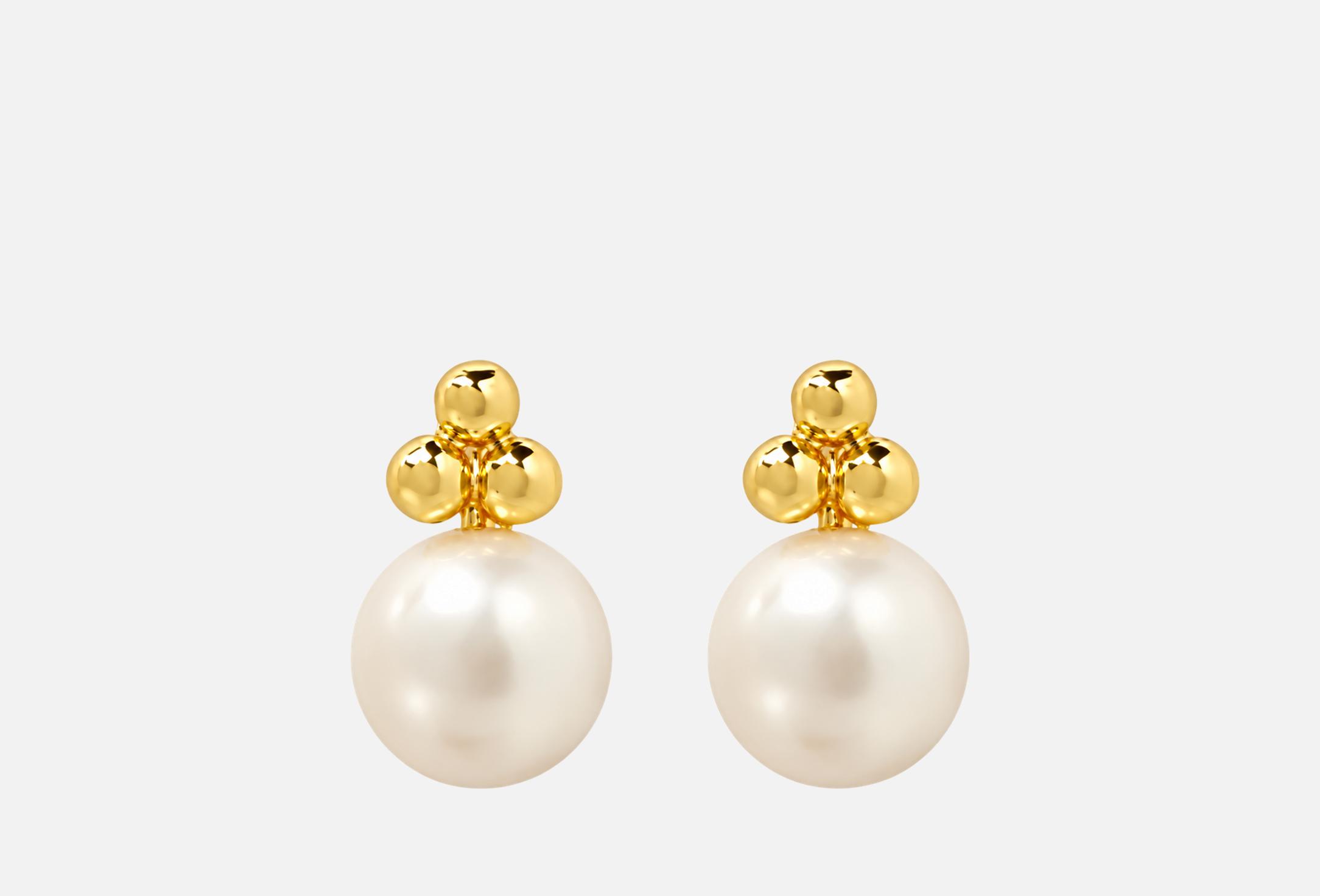 Triple Pearl Studs  2 