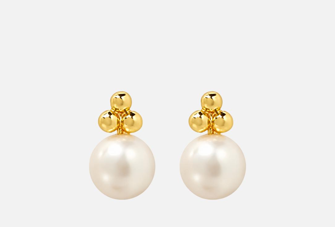 ELNALINE Earrings Triple Pearl Studs 2 pcs ELNALINE Earrings Triple Pearl Studs