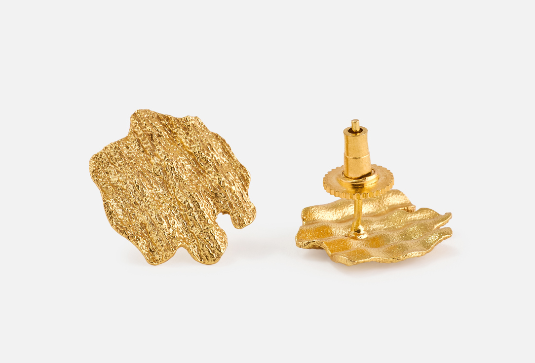 ELNALINE Earrings Scale Texture Studs 2 pcs ELNALINE Earrings Scale Texture Studs