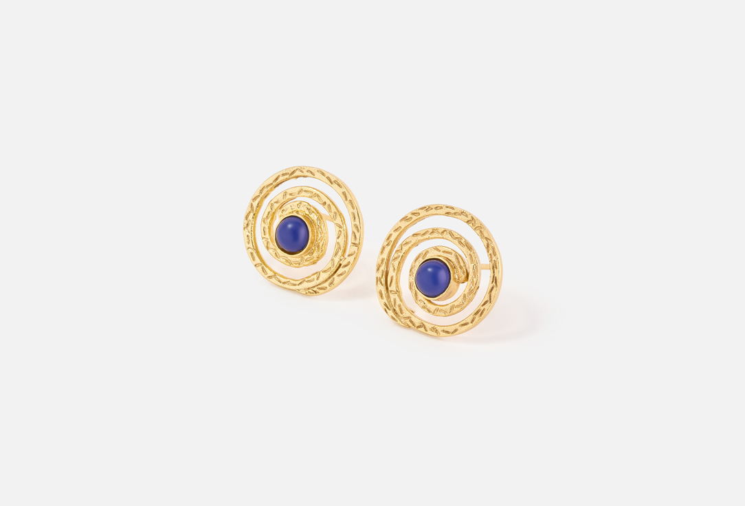 ELNALINE Earrings Hammered Spiral Studs 2 pcs ELNALINE Earrings Hammered Spiral Studs