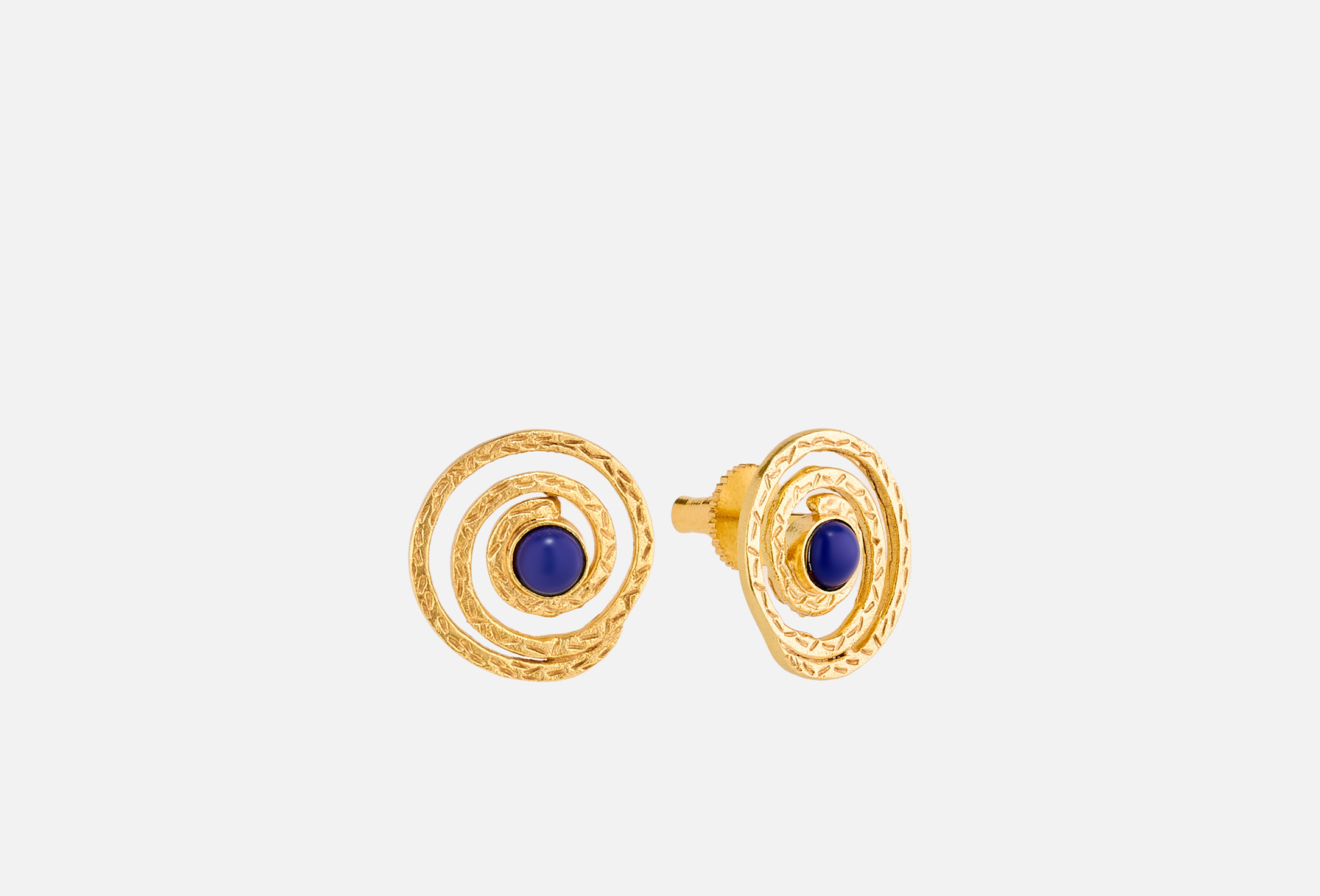 Hammered Spiral Studs 2