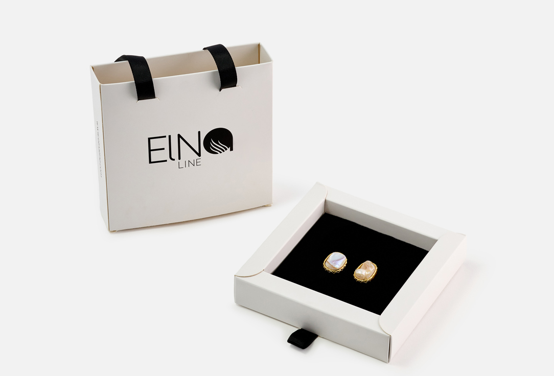 ELNALINE Earrings Textured Pearl Studs 2 pcs ELNALINE Earrings Textured Pearl Studs