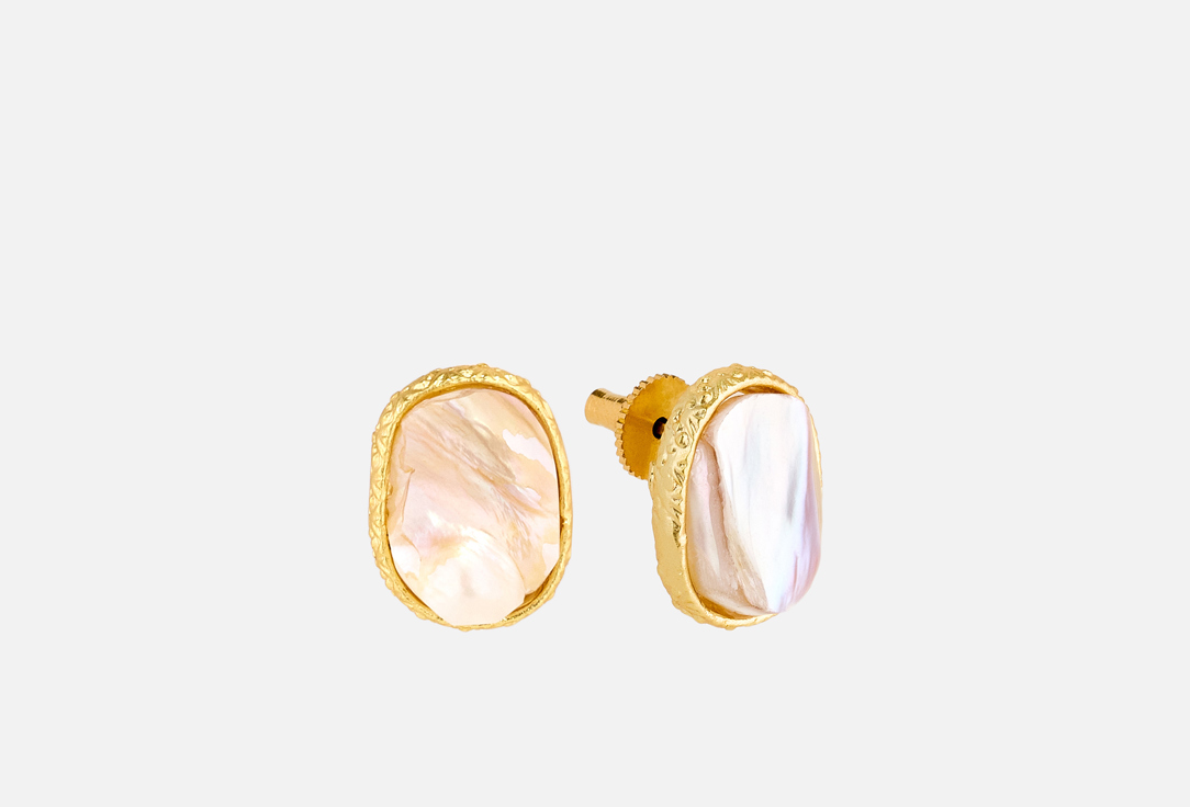 ELNALINE Earrings Textured Pearl Studs 2 pcs ELNALINE Earrings Textured Pearl Studs