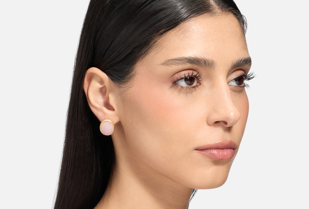 ELNALINE Серьги Textured Gemstone Studs