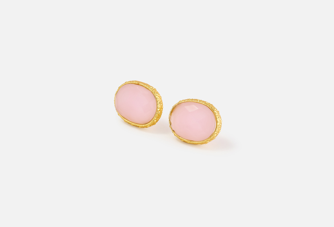 ELNALINE Earrings Textured Gemstone Studs 2 pcs ELNALINE Earrings Textured Gemstone Studs