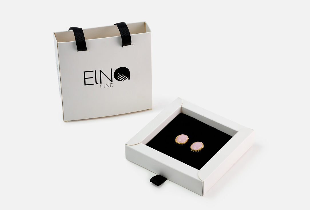 ELNALINE Earrings Textured Gemstone Studs 2 pcs ELNALINE Earrings Textured Gemstone Studs