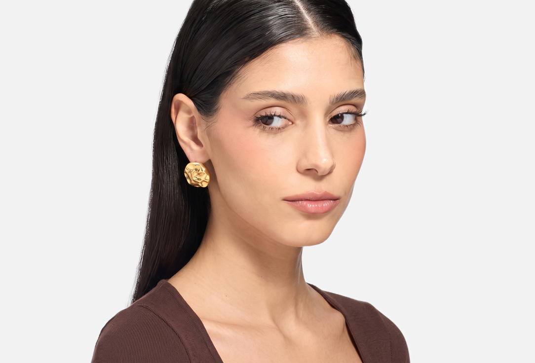 ELNALINE Earrings Molten 80s Studs 1 pairs ELNALINE Earrings Molten 80s Studs