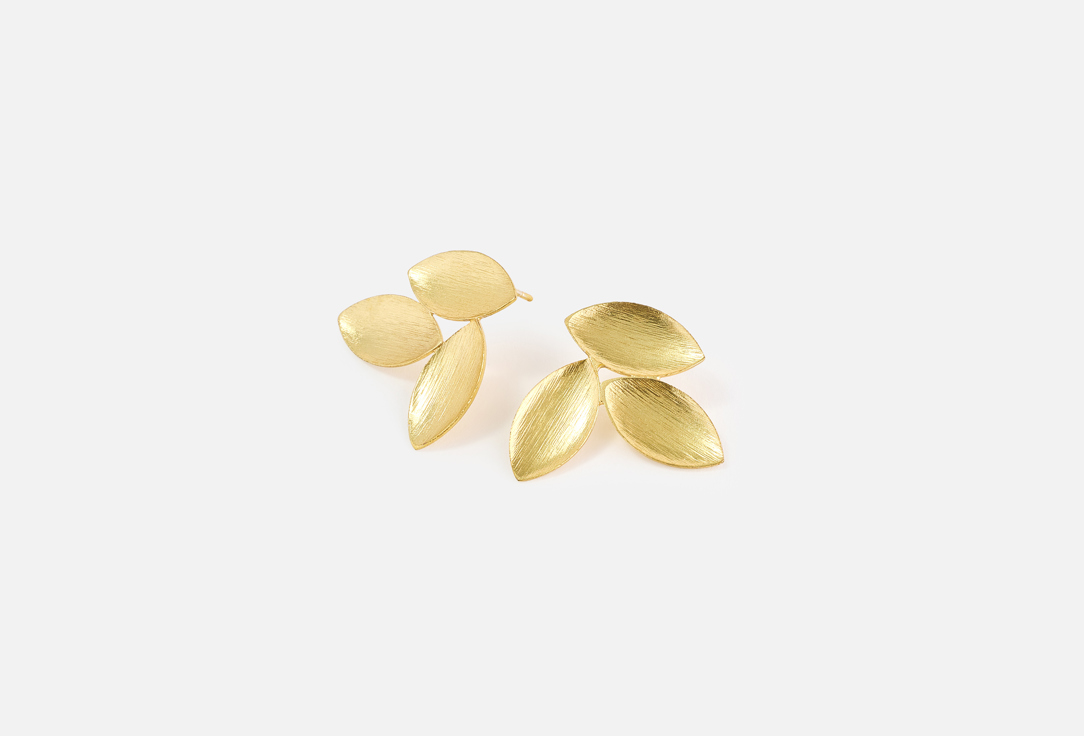 ELNALINE Earrings Triple Leaf Studs 2 pcs ELNALINE Earrings Triple Leaf Studs