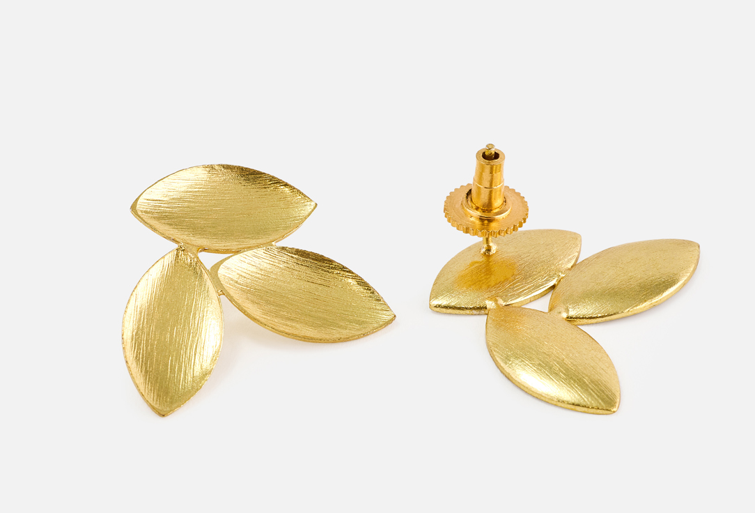 ELNALINE Earrings Triple Leaf Studs 2 pcs ELNALINE Earrings Triple Leaf Studs