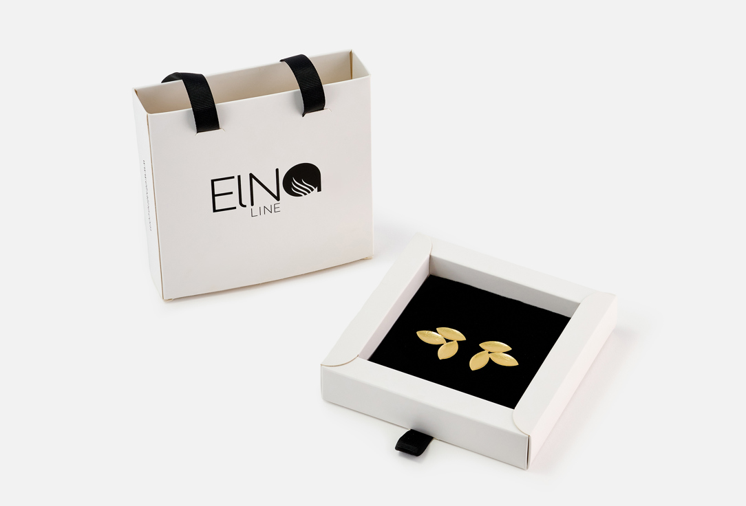ELNALINE Earrings Triple Leaf Studs 2 pcs ELNALINE Earrings Triple Leaf Studs