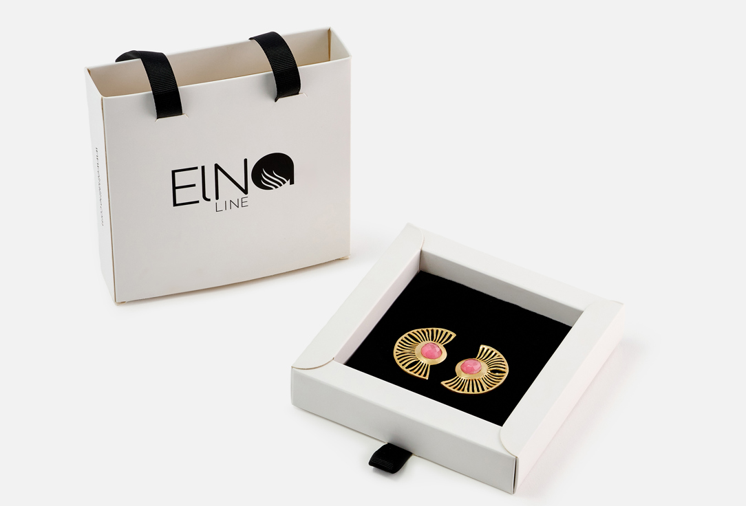 ELNALINE Earrings Gemstone Fan Earrings 1 pairs ELNALINE Earrings Gemstone Fan Earrings