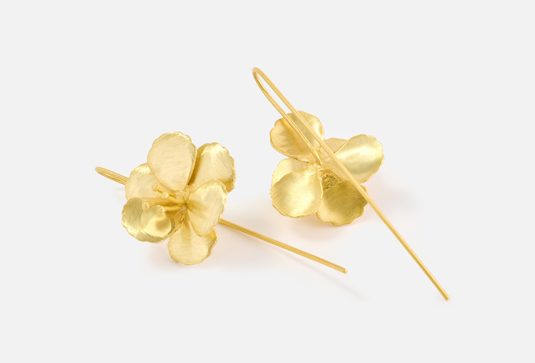 ELNALINE Earrings Sculpted Flower Earrings 1 pairs ELNALINE Earrings Sculpted Flower Earrings